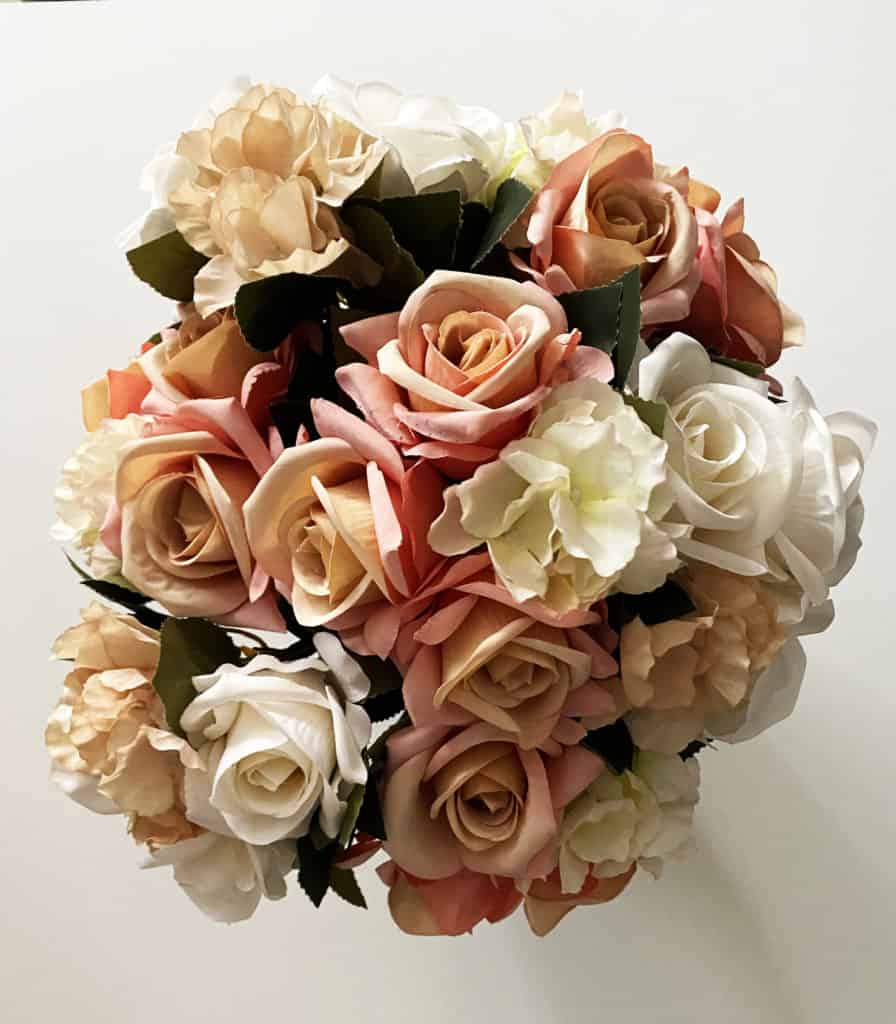 DIY Vase Faux Flower Arrangement