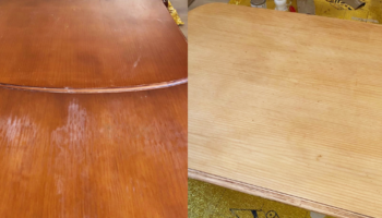 Paint Stripping Wood Table