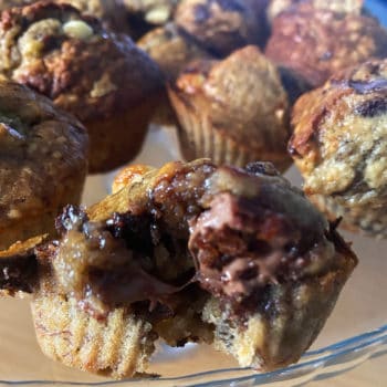 Leftover Banana Chocolate Muffins